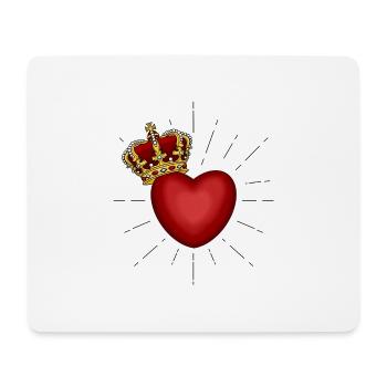 Heart with crown - Tattoo Inspired Design - Mouse Pad (horizontal) - white - Front