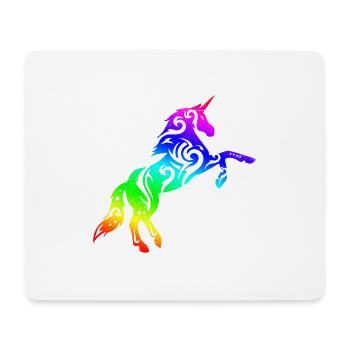 Einhorn Regenbogen Tribal Tattoo Bunt Geschenk - Mousepad (Querformat) - Weiß - Vorne