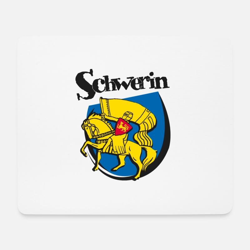 Schweriner Wappen - Mousepad (Querformat) - Weiß