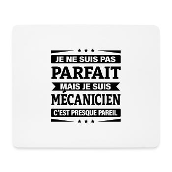JE SUIS MÉCANICIEN - Tapis de souris (format paysage) - blanc - Devant