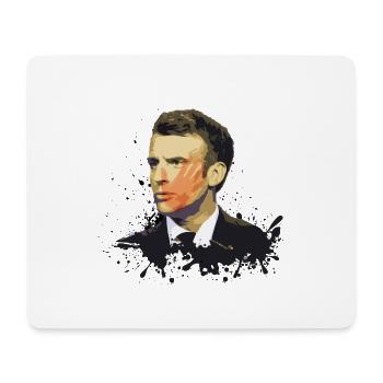 Claque Macron ! - Tapis de souris (format paysage) - blanc - Devant