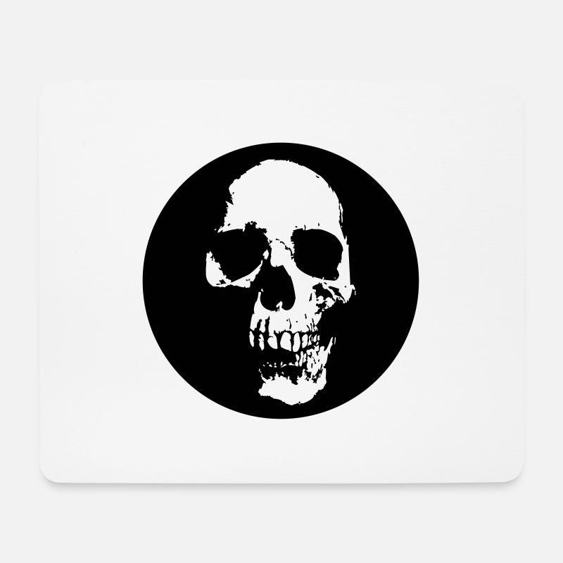 skull - Mousepad (Querformat) - Weiß