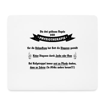 Regeln der Physiotherapie II - Mousepad (Querformat) - Weiß - Vorne