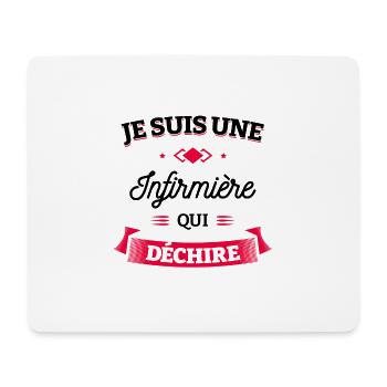 INFIRMIÈRE QUI DÉCHIRE - Tapis de souris (format paysage) - blanc - Devant