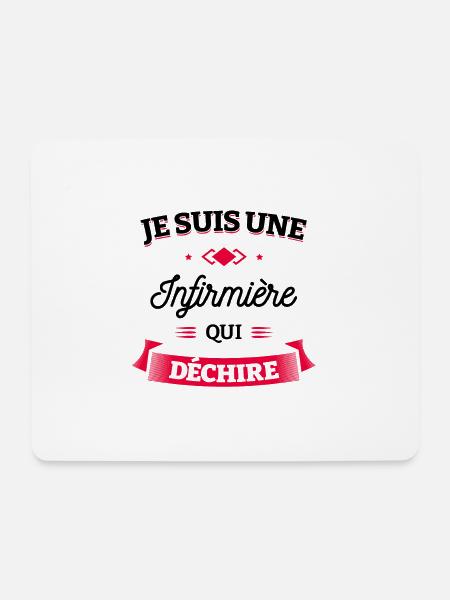 INFIRMIÈRE QUI DÉCHIRE - Tapis de souris (format paysage) - blanc