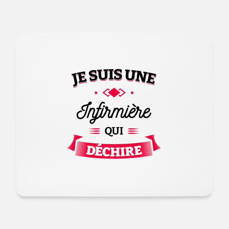 INFIRMIÈRE QUI DÉCHIRE - Tapis de souris (format paysage) - blanc