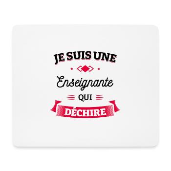 ENSEIGNANTE QUI DÉCHIRE - Tapis de souris (format paysage) - blanc - Devant