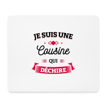 COUSINE QUI DÉCHIRE - Tapis de souris (format paysage) - blanc - Devant