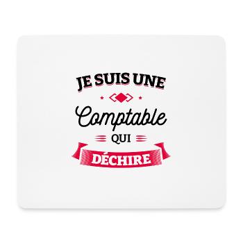 COMPTABLE QUI DÉCHIRE - Tapis de souris (format paysage) - blanc - Devant
