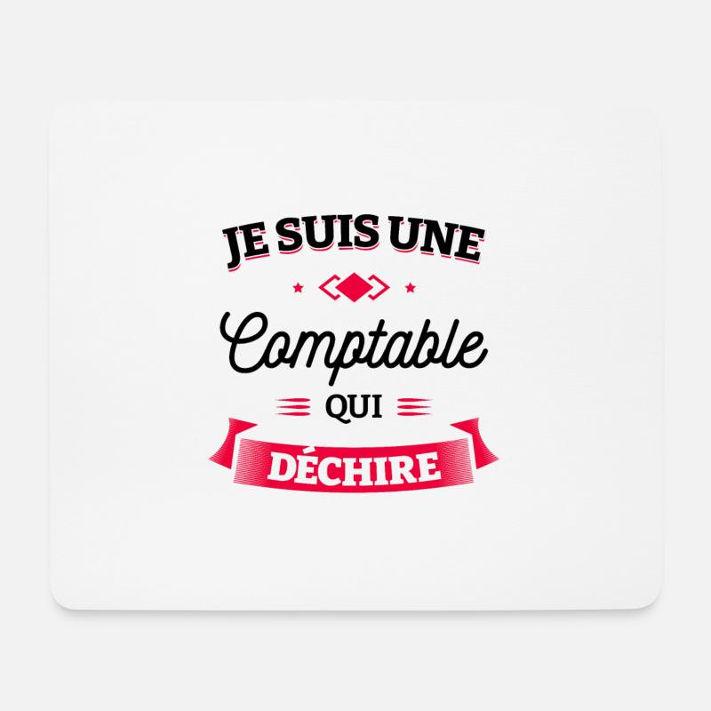 COMPTABLE QUI DÉCHIRE - Tapis de souris (format paysage) - blanc