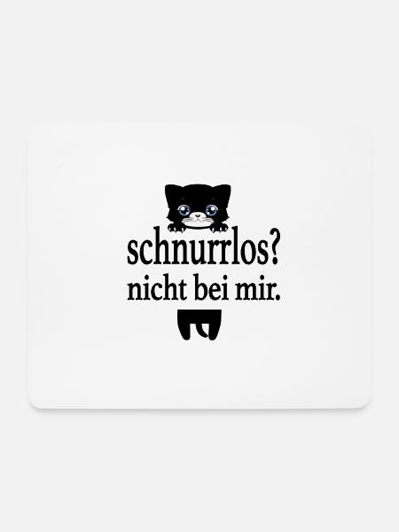 Schnurrlos?nicht mit mir. - Mousepad (Querformat) - Weiß