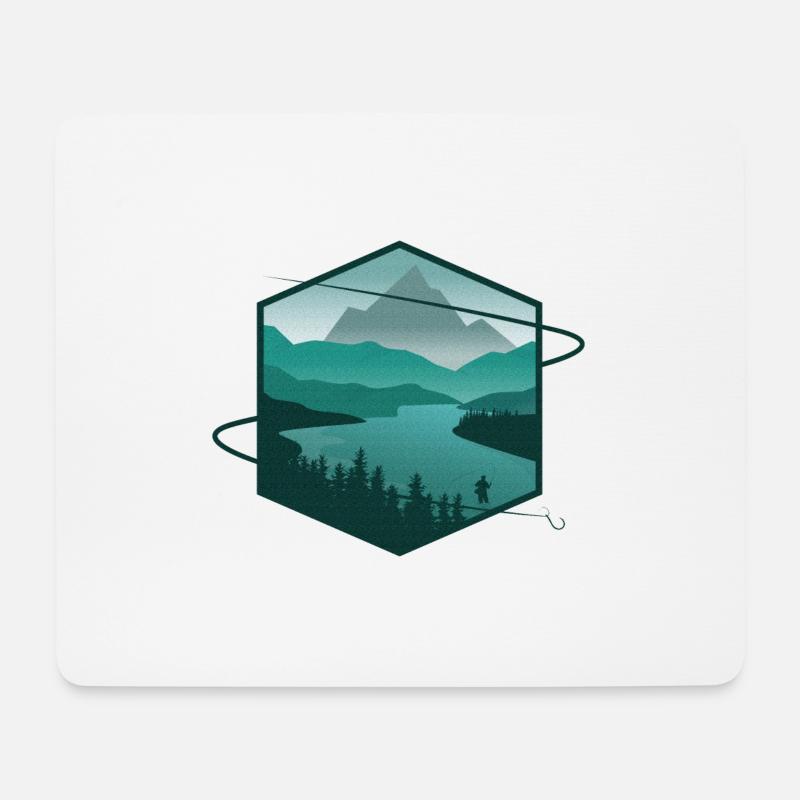 Fliegenfischen, mehr als Freiheit - Mousepad (Querformat) - Weiß