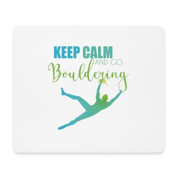 Bouldering - Mouse Pad (horizontal) - white - Front