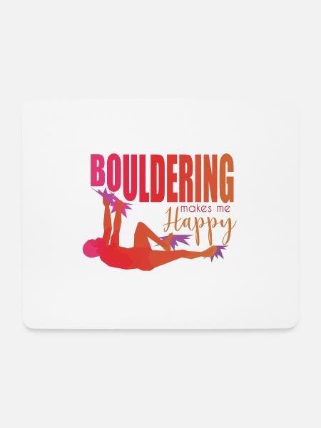 Bouldern - Mousepad (Querformat) - Weiß