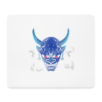 Mythologie Japanischer Oni Blau Dämon Geschenkidee - Mousepad (Querformat) - Weiß - Vorne