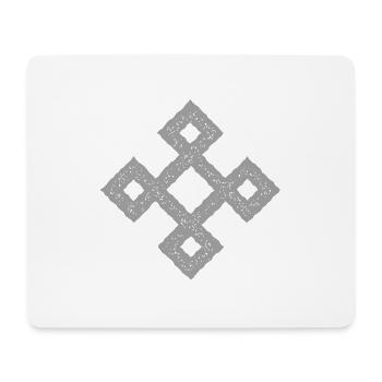 rune symbol keltisch quadrat grau abstrakt wikinger - Mousepad (Querformat) - Weiß - Vorne