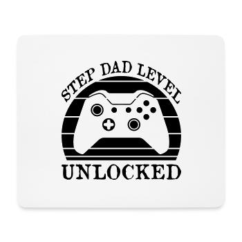 Step Dad Level Unlocked - Mousepad (Querformat) - Weiß - Vorne