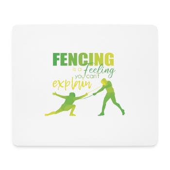 fencing - Mouse Pad (horizontal) - white - Front