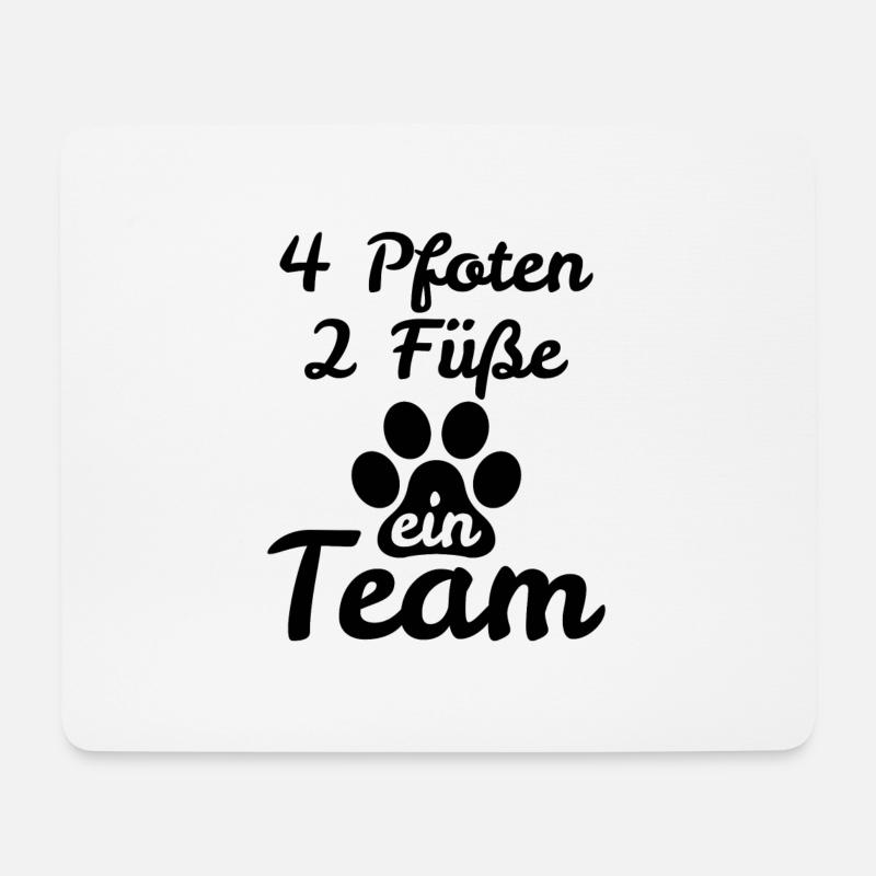 Hunde Pfote Team Hundehalter Geschenk - Mousepad (Querformat) - Weiß