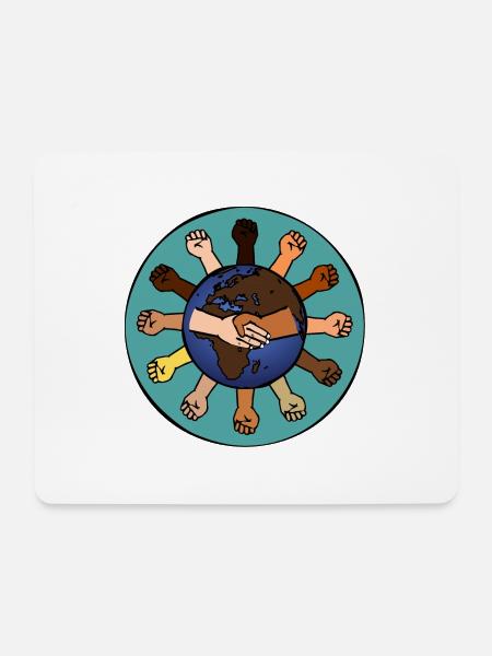 Kein Platz für Rassismus - Mousepad (Querformat) - Weiß