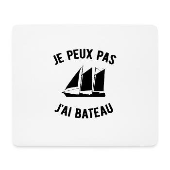 JE PEUX PAS J'AI BATEAU - Tapis de souris (format paysage) - blanc - Devant
