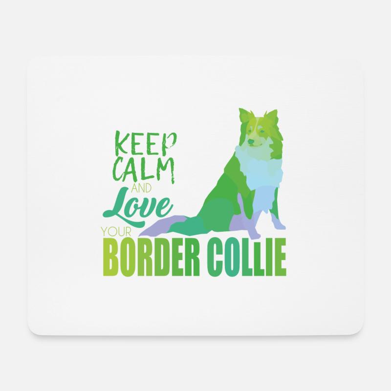 Border Collie - Mousepad (Querformat) - Weiß