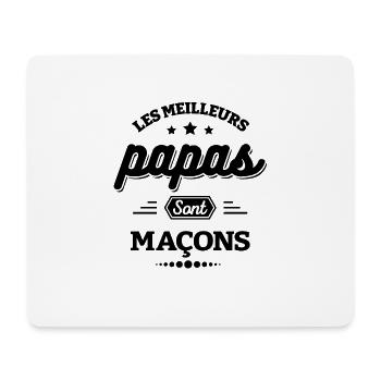 LES MEILLEURS PAPAS SONT MAÇONS - Tapis de souris (format paysage) - blanc - Devant