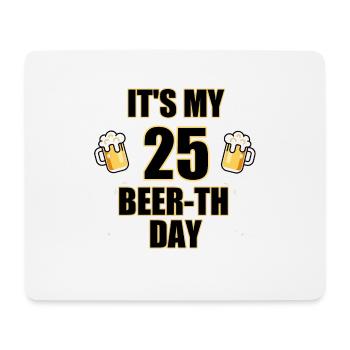 25. Geburtstag Geschenk - Mousepad (Querformat) - Weiß - Vorne
