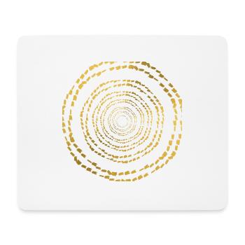 illusion d'optique en cercle d'ore - Tapis de souris (format paysage) - blanc - Devant