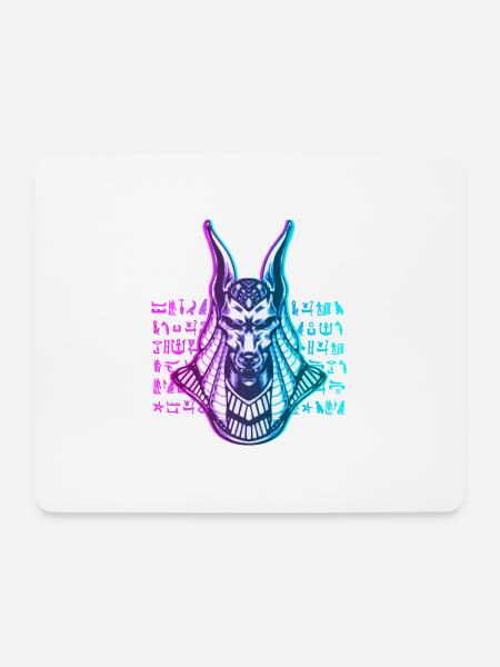 Anubis Gott Ägypten - Mousepad (Querformat) - Weiß
