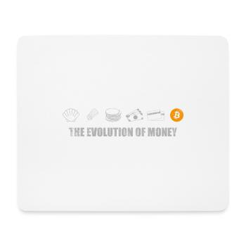 The Evolution of Money Bitcoin Cryptocurrency BTC - Mouse Pad (horizontal) - white - Front