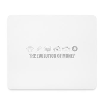 The Evolution of Money Bitcoin Cryptocurrency BTC - Mouse Pad (horizontal) - white - Front