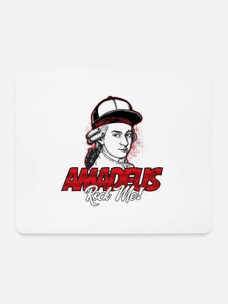 Amadeus Rock Me | Wolfgang Amadeus Mozart Klassik - Mousepad (Querformat) - Weiß