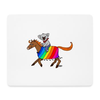 Ida und Henry aus "Ida im Waldkrankenhaus" - Mousepad (Querformat) - Weiß - Vorne