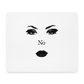 Face eyes and mouth no design - Tapis de souris (format paysage) - blanc - Devant