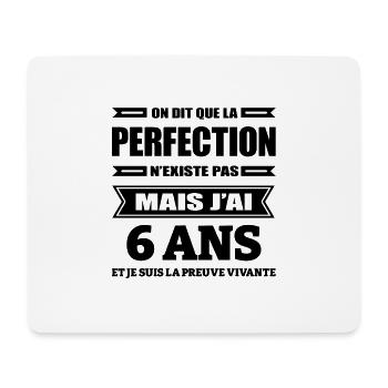 LA PERFECTION À 6 ANS - Tapis de souris (format paysage) - blanc - Devant