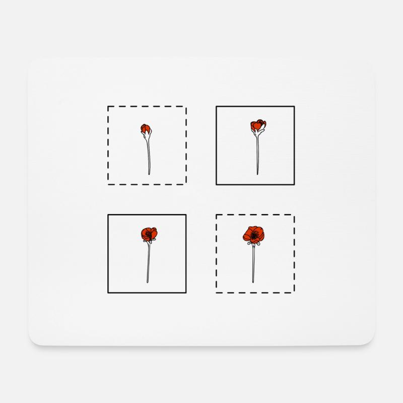 Mohnblume bestseller - Mousepad (Querformat) - Weiß