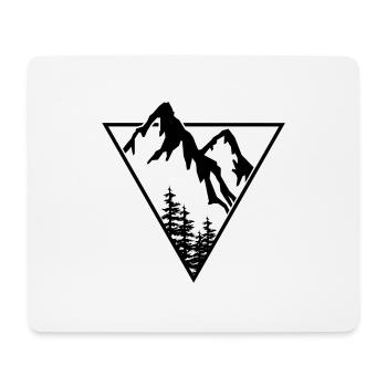 Triangle, Mountains, Forest - Mouse Pad (horizontal) - white - Front