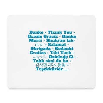 Danke für alle Sprachen Patricio Design - Mousepad (Querformat) - Weiß - Vorne