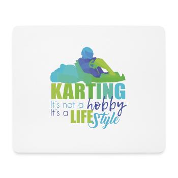 Go Kart - Mouse Pad (horizontal) - white - Front