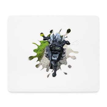 GS schwarz - Mousepad (Querformat) - Weiß - Vorne