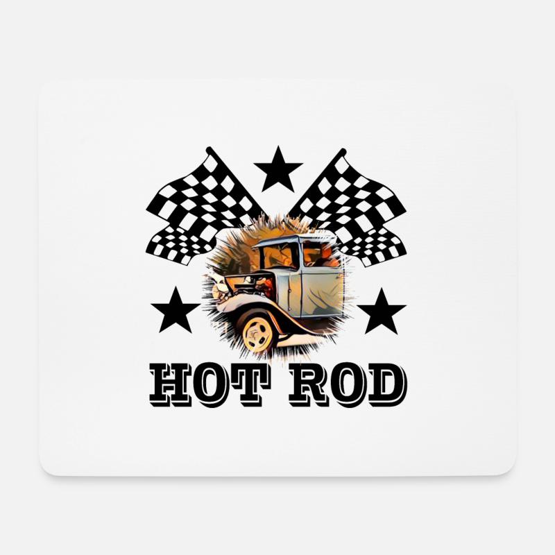 Hot Rod - Mouse Pad (horizontal) - white
