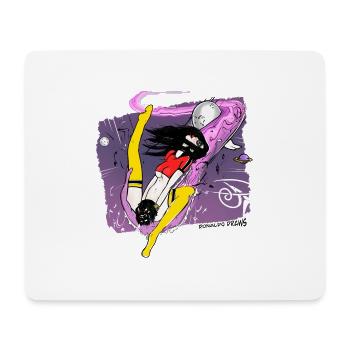 Weltraum-Muschi - Mousepad (Querformat) - Weiß - Vorne