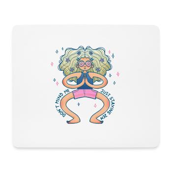 Yoga girl - Tapis de souris (format paysage) - blanc - Devant