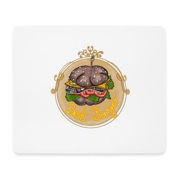 Vintage Retro Best Burger Medaille - Mousepad (Querformat) - Weiß - Vorne