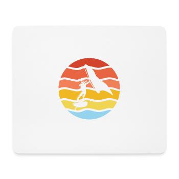Surfer Dabbing Wingfoiler Wing Foiling Geschenk - Mousepad (Querformat) - Weiß - Vorne