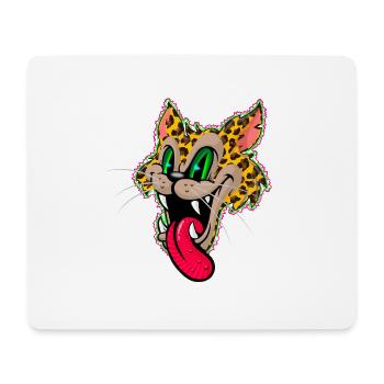Leopard Comic - Tapis de souris (format paysage) - blanc - Devant