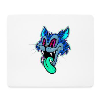 Leopard Comic Psychedelisch - Mousepad (Querformat) - Weiß - Vorne