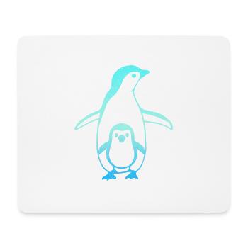 Pinguin Vater und Sohn Tattoo Tiere Geschenkidee - Mousepad (Querformat) - Weiß - Vorne