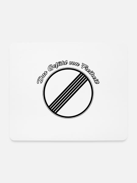 Kein Tempolimit - Das Gefühl von Freiheit - Mousepad (Querformat) - Weiß